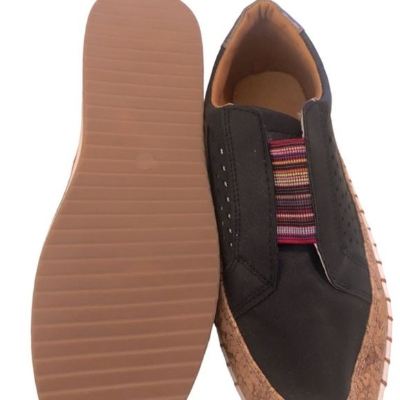 Casual Black Leather Advanced Orthopedic Breathable Non-Slip Shoes Size 8.5 - Picture 3 of 4